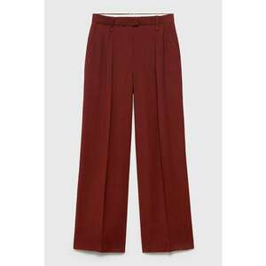 Pantaloni relaxed fit cu pensa frontala - Visiniu imagine
