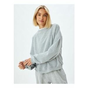 Bluza de trening de bumbac cu maneci raglan - Gri imagine