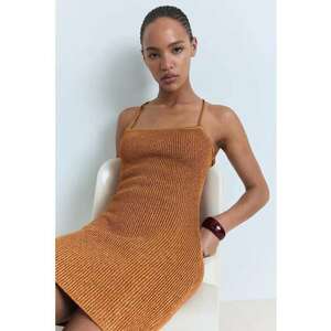 Rochie mini cu bretele incrucisate pe spate - Caramel imagine