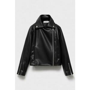 Jacheta cu buzunare si fermoar - Negru imagine