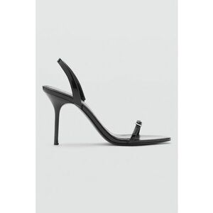 Sandale slip-on de piele ecologica - Negru imagine