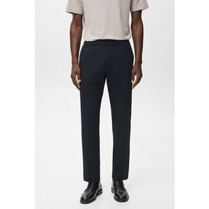 Pantaloni regular-fit din amestec de bumbac - Negru imagine