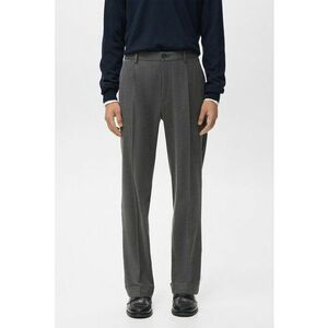 Pantaloni eleganti regular-fit din amestec de lana - Gri deschis melange imagine