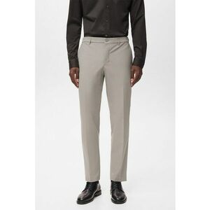 Pantaloni slim-fit cu pliuri - Grej imagine