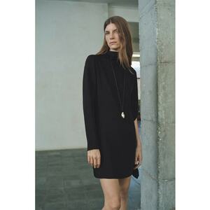 Rochie mini cu design asimetric - Negru imagine