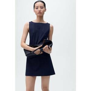 Rochie mini cu croiala dreapta - Albastru ultramarin imagine