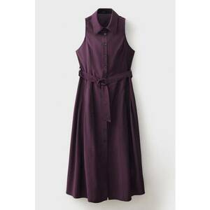 Rochie-camasa cu o curea - Violet pruna imagine