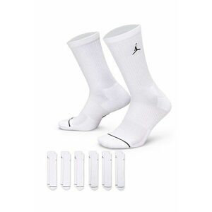 Set de sosete lungi unisex cu logo - pentru baschet - 6 perechi - Alb imagine