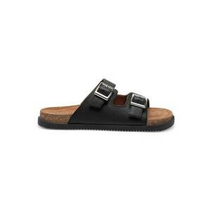Slapi copii - 590559 - Piele naturala - Negru - imagine