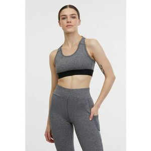Bustiera cu model uni - Gri melange imagine