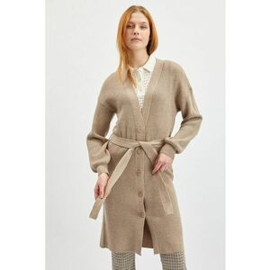 Cardigan striat cu nasturi - Grej imagine