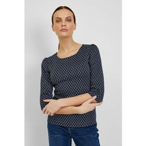 Bluza cu maneci 3/4 - Alb/Albastru ultramarin imagine