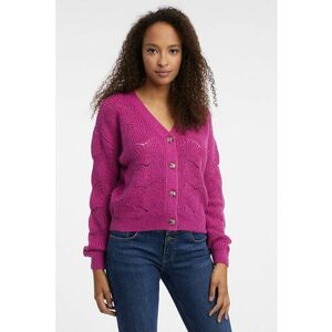 Cardigan lejer cu nasturi - Roz fandango imagine