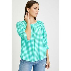 Bluza cu maneci lungi Gingham - Verde deschis imagine
