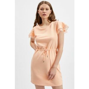 Rochie uni cu maneci scurte - Piersica imagine