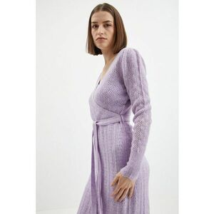 Rochie petrecuta din tricot fin - Lila imagine