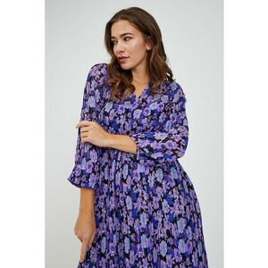 Rochie midi cu pliuri - Lila/Albastru imagine