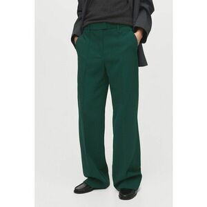 Pantaloni cu croiala dreapta si talie medie - Verde padure imagine