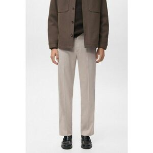 Pantaloni regular-fit cu buzunare si talie medie - Alb fildes imagine