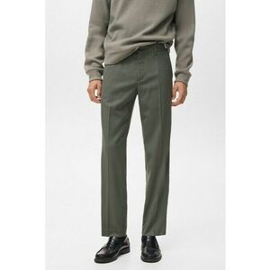 Pantaloni regular-fit cu buzunare si talie medie - Gri inchis imagine
