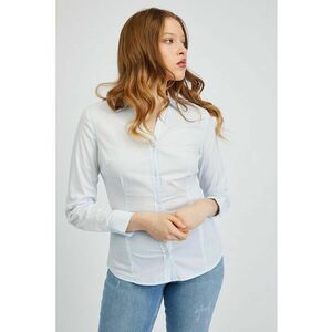 Camasa slim-fit din amestec de bumbac - Albastru glaciar imagine
