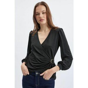 Bluza cu model cache-coeur - Negru imagine