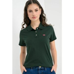 Tricou polo cu logo pe piept - Verde padure imagine