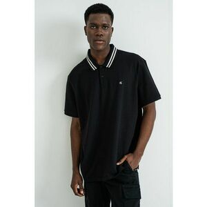 Tricou polo din bumbac - Negru imagine