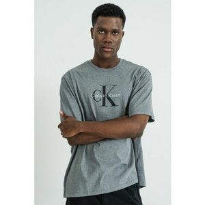 Tricou din bumbac cu imprimeu logo - Gri melange imagine
