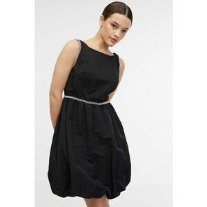 Rochie cu aplicatii cu strasuri - Negru imagine