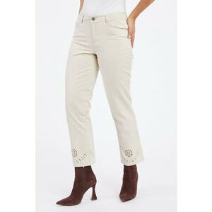 Blugi regular-fit cu talie medie - Alb imagine