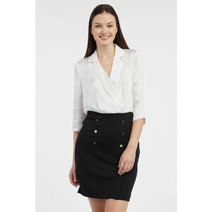 Rochie cu design 2-in-1 - Alb/Negru imagine