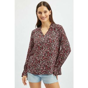 Bluza cu model si decolteu in V - Violet tyrian imagine