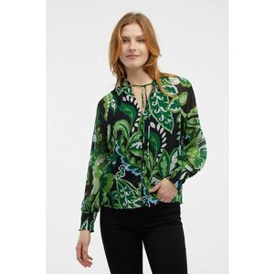 Bluza cu maneci raglan si imprimeu - Verde imagine