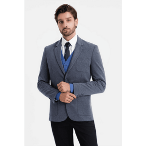 Sacou slim-fit - Bleumarin imagine