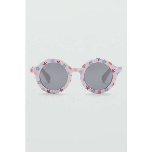 Ochelari de soare rotunzi cu model - Roz pastel imagine