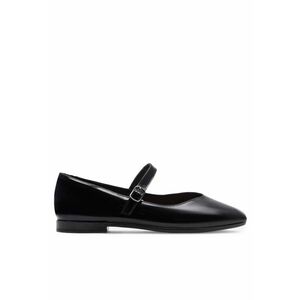 Pantofi sport din piele naturala - pentru dama - in nuanta de negru - Negru imagine