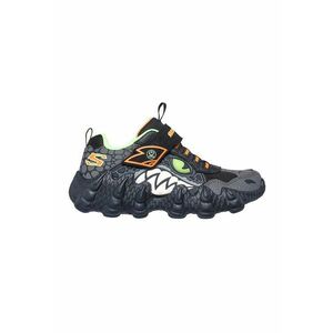 Pantofi sport cu LED-uri Skech-O-Saurus - Negru/Portocaliu/Gri inchis imagine