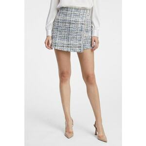 Fusta mini cu model - Gri deschis melange imagine