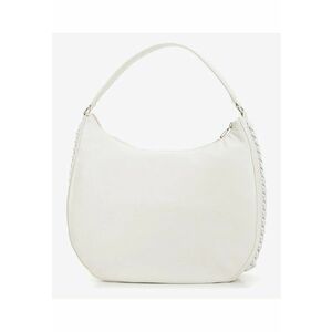 Geanta dama model tip sac - ecopiele dimensiuni Adwqfwq - cu lant decorativ - Crem imagine
