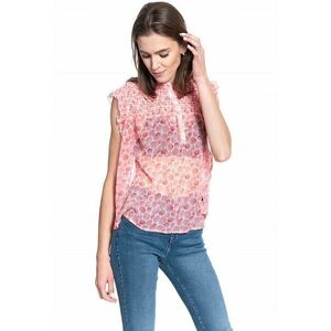 Bluza Dama - Bluza Smock Elsa - Croi Normal - Inchidere: Nasturi - Compozitie Material: 100% Bumbac - Croi: Drept - Marime S - Roz imagine