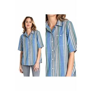 Camasa Dama - Camasa Cu Maneci Scurte - Croi: Regular Fit - Stil: Drept / Regulamentar - Inchidere: Nasturi - Compozitie Material: 100% Bumbac - S - Albastru - 1 Bucata imagine