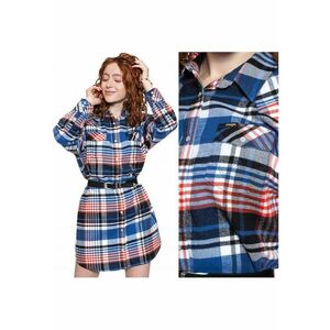 Rochie - Rochie Overshirt - Croi: Regular Fit - Stil: Drept - Inchidere: Capse - Compozitie Material: 100% Bumbac - XS - Albastru Cobalt - 1 Bucata imagine