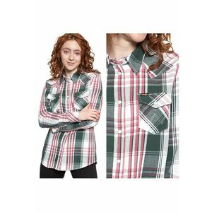 Camasa Dama - Boyfriend Western - Croi: Regular Fit - Inchidere: Capse - Compozitie Material: 100% Bumbac - Numar Buzunare: 2 - XS - Multicolor - 1 Bucata imagine