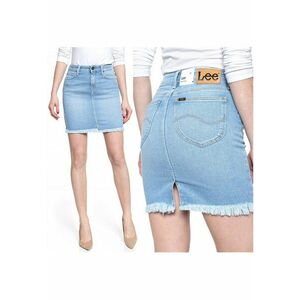 Fusta Din Denim - Fusta Midi - Croi: Regular Fit - Stil: Drept Inaltimea Taliei: Medie Inchidere: Fermuar - Albastru - 1 Bucata - Albastru imagine