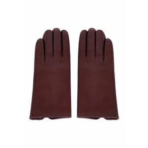 Manusi din piele cu model uni - Maro cognac imagine