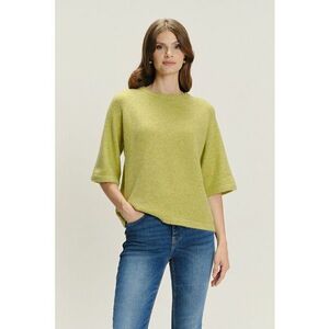 Pulover cu maneci medii - Verde fistic imagine