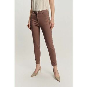 Pantaloni crop slim fit - Maro imagine