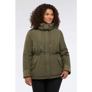 Geaca scurta cu gluga - Kaki imagine