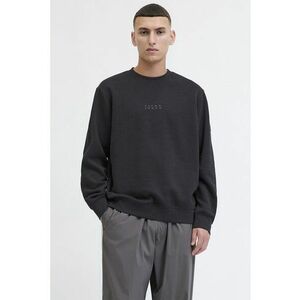 Bluza de trening lunga cu decolteu la baza gatului - Negru imagine